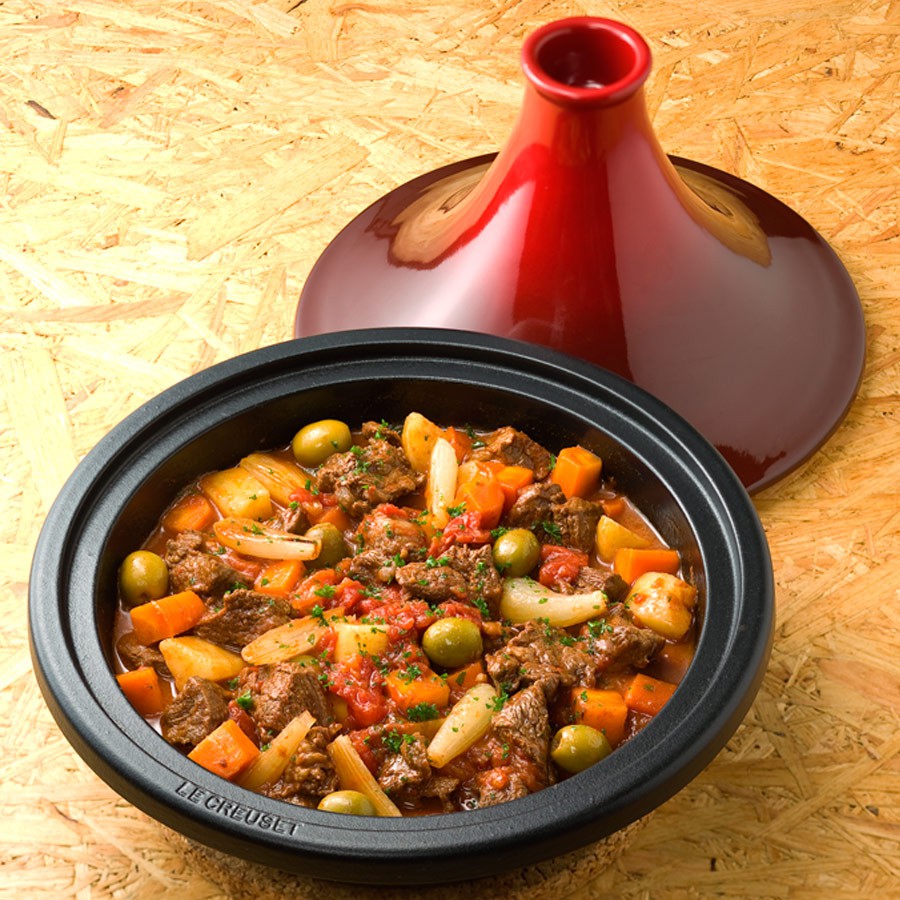 Le Creuset - Tagine 31 cm Orange Volcanique - Les Secrets du Chef