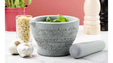 Granite mortar and pestle