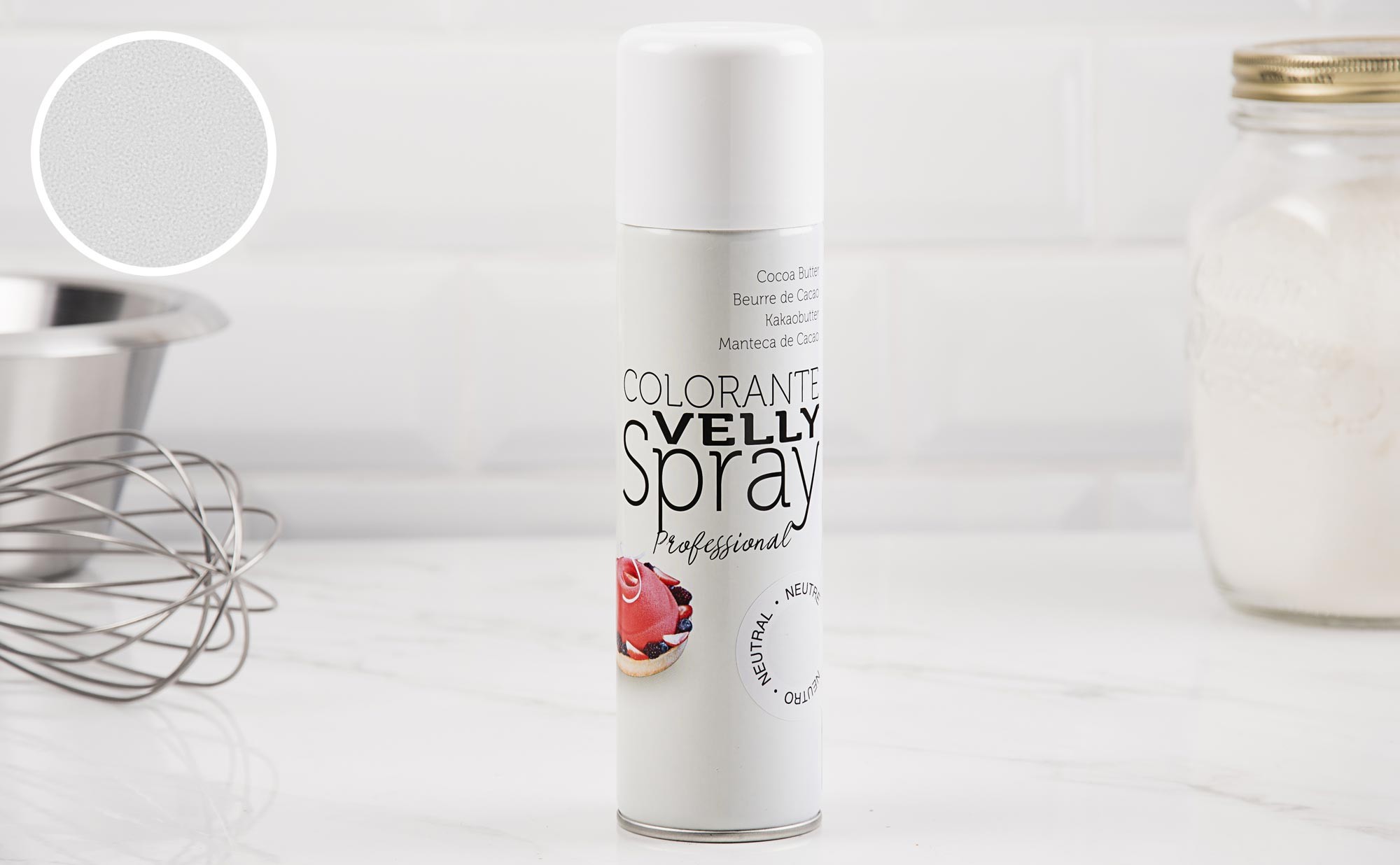 Spray velours Blanc Velly 250 ml - Cook Shop