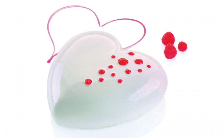 Moule silicone Coeur Bombé 17 cm Silikomart professionnel