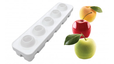 Moule silicone fruits pomme, cerise et pêche Silikomart professionnel