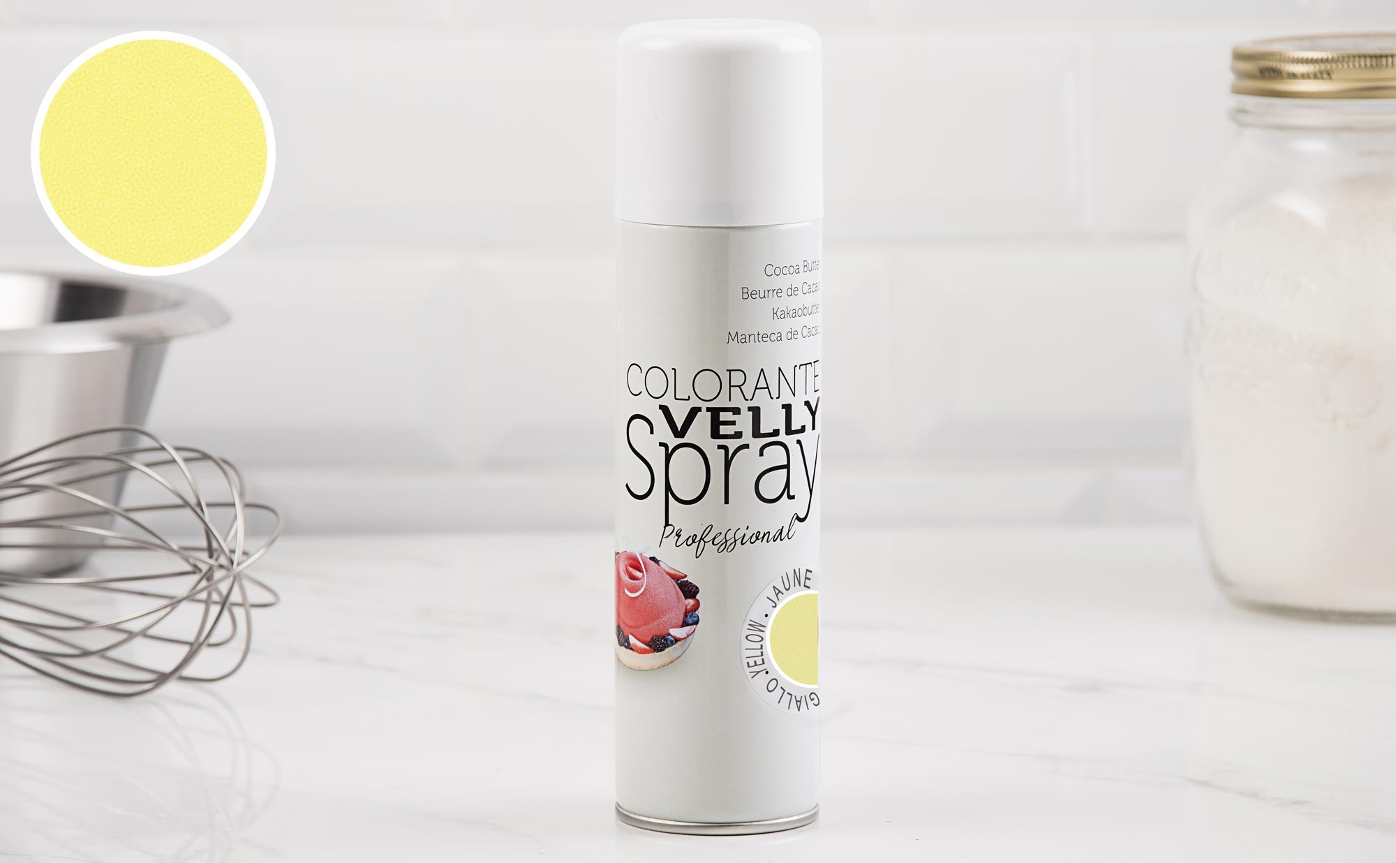 Spray Velours Rose 250 ml Colorant Alimentaire Velly Spray Pro