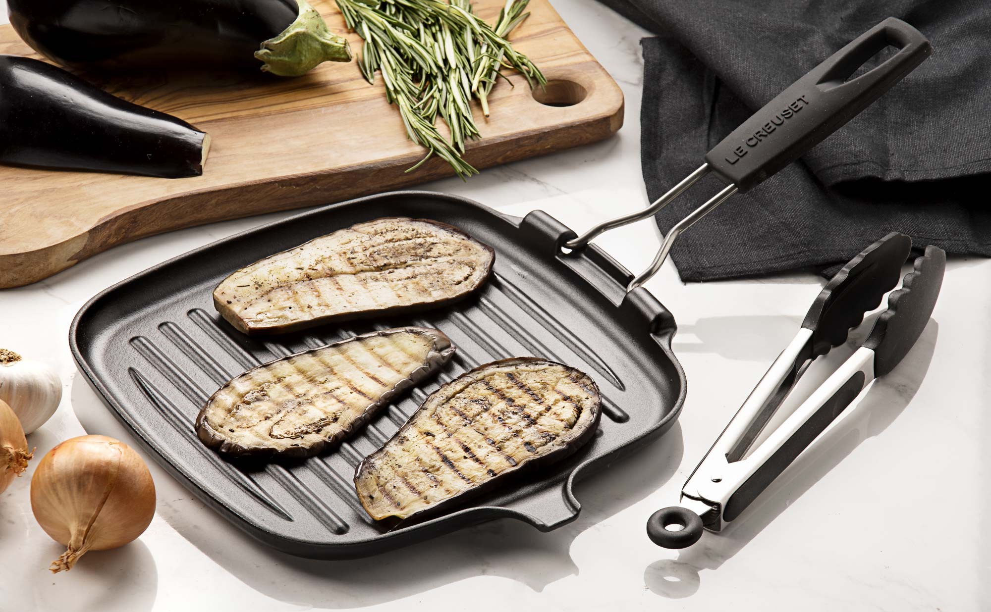 Grill Le Creuset square 24 cm with handle Colichef