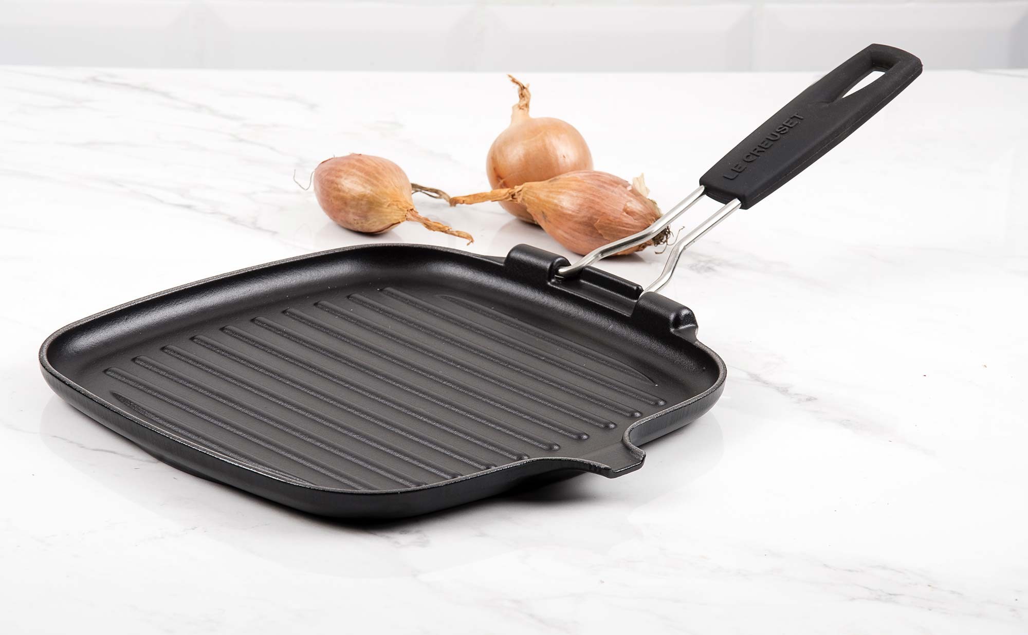 Grill Le Creuset square 24 cm with handle Colichef