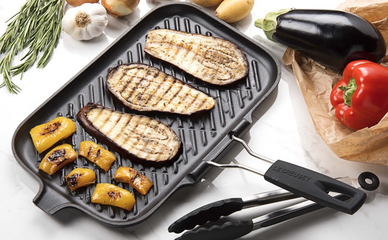36x20cm rectangular grill with Le Creuset handle