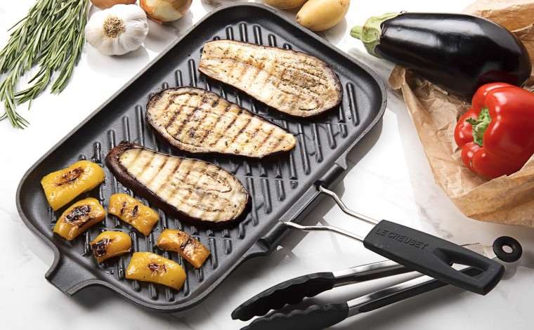 Grill rectangulaire 36x20cm avec poignée Le Creuset