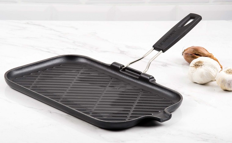 Grill rectangulaire 36x20cm avec poignée Le Creuset