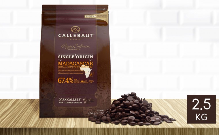 Chocolat noir Madagascar 67,4% pistoles 2,5 kg