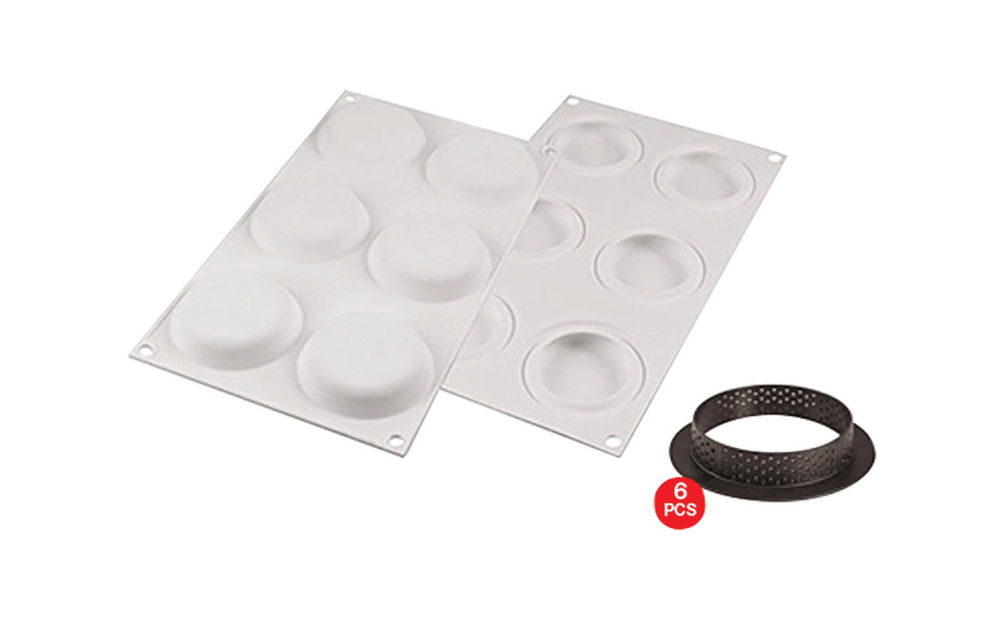 Moule silicone platinium 6 muffins Ø 7 cm