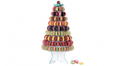 Pyramide macarons 10 plateaux amovibles