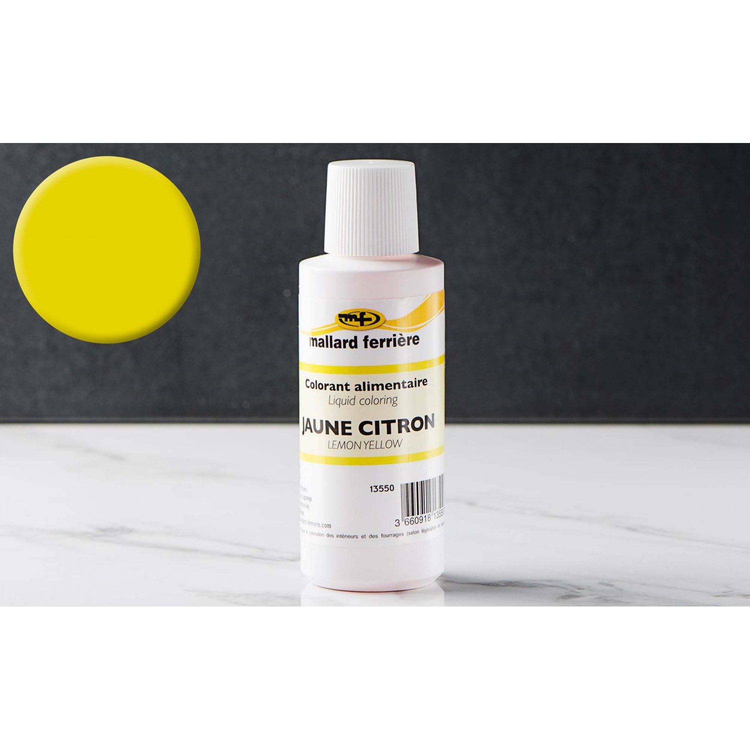 Colorant alimentaire liquide Jaune citron 100ml
