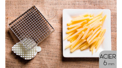 Coupe-frites inox sur planche - Colichef