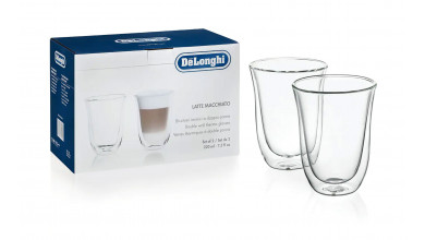 DeLonghi Bicchieri Glass Cappuccino Cups, Set of 2 – ECS Coffee