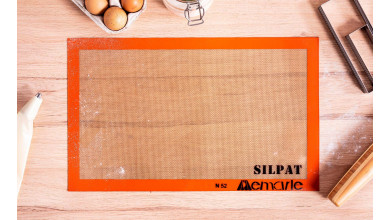 Tapis de pâtisserie silicone antidérapant 55x65 cm.