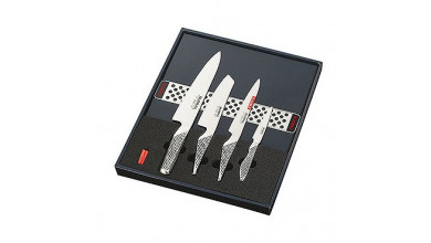 Set de 4 couteaux + barre aimantée Global - Colichef