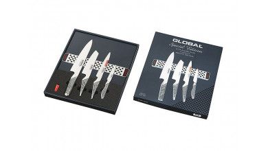 Set de 4 couteaux + barre aimantée Global - Colichef