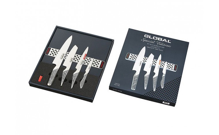 Set de 4 couteaux + barre aimantée