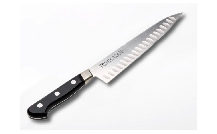 Japanese Kitchen Knife 762 - 21 cm honeycomb blade