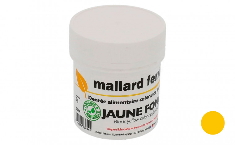 Colorant alimentaire Naturel jaune foncé - poudre lipodispersible 20gr