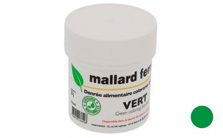 Colorant alimentaire Naturel vert - poudre lipodispersible 20gr