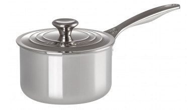 Casserole inox avec couvercle 16 cm Le Creuset Signature