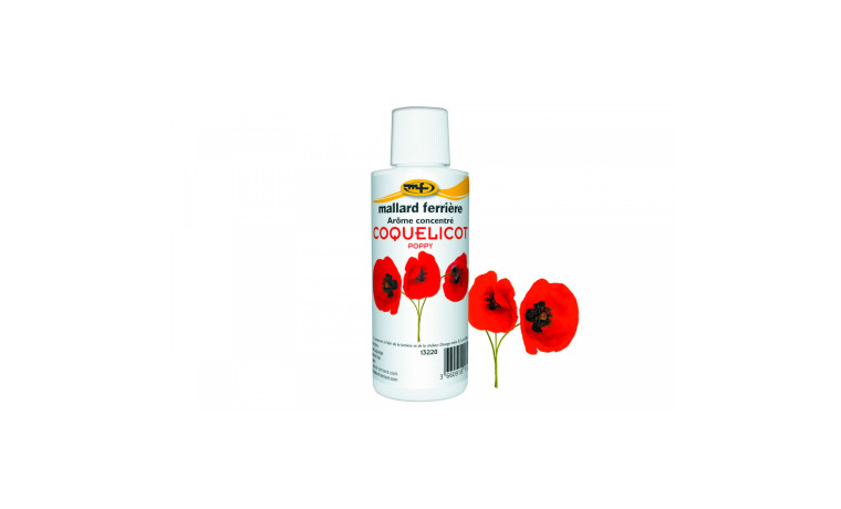 Arôme alimentaire concentré Coquelicot 125ml - La bouteille de 125ml