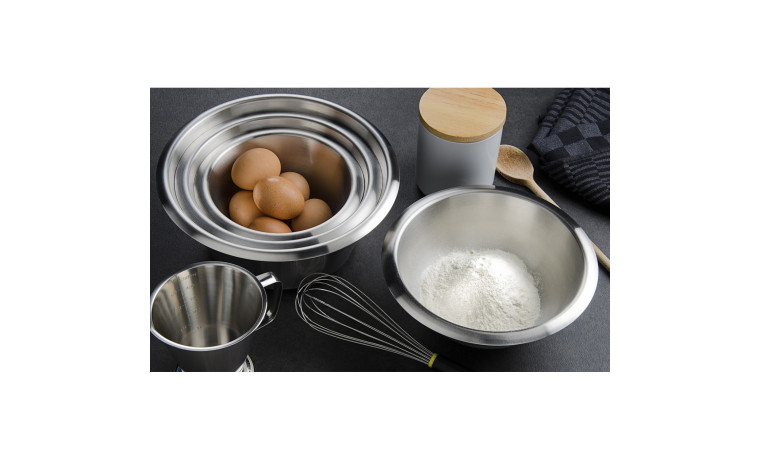 Bassine inox 20 cm fond plat - Bassine 20 cm