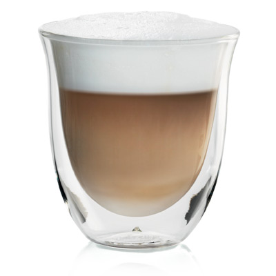 Tasses cappuccino en verres Delonghi