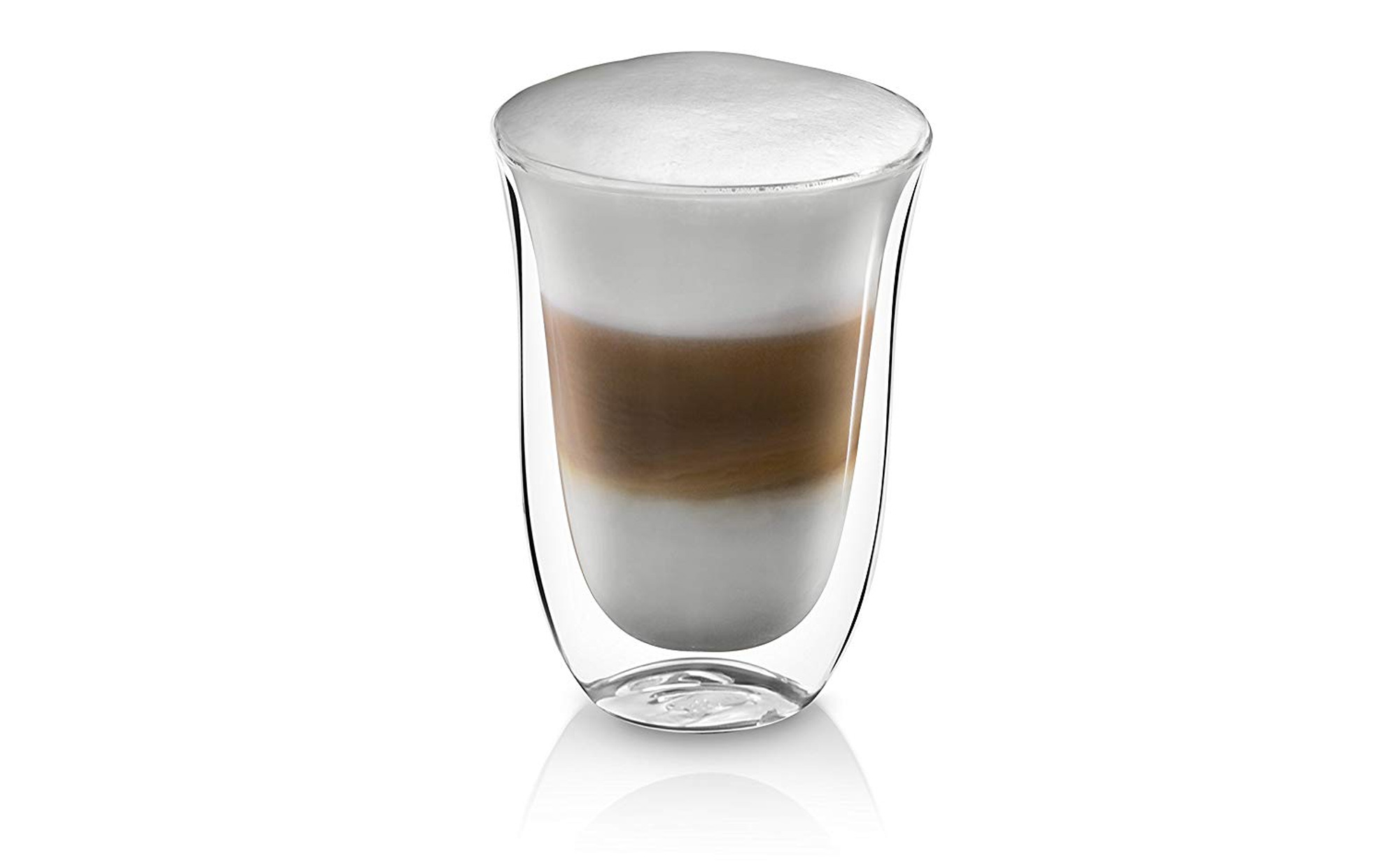 Tasses latte macchiato en verres Delonghi